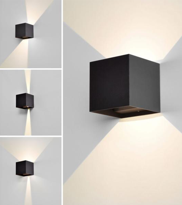 Lampada da parete dimmerabile bidirezionale quadrata da 100 HR60432-G9 Lampada da parete dimmerabile bidirezionale quadrata da 100 HR60432-G9
