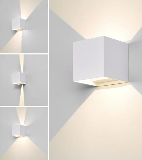 Lampada da parete dimmerabile bidirezionale quadrata da 100 HR60432-G9 Lampada da parete dimmerabile bidirezionale quadrata da 100 HR60432-G9