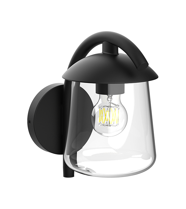 Lampada da parete in vetro Parrot Bend con sommità piatta HR60673 Lampada da parete in vetro Parrot Bend con sommità piatta HR60673