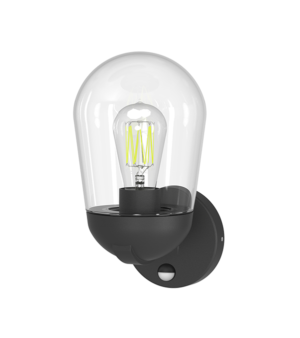 Lampada da parete a induzione con cappa in vetro Rocket Head HR60111S Lampada da parete a induzione con cappa in vetro Rocket Head HR60111S