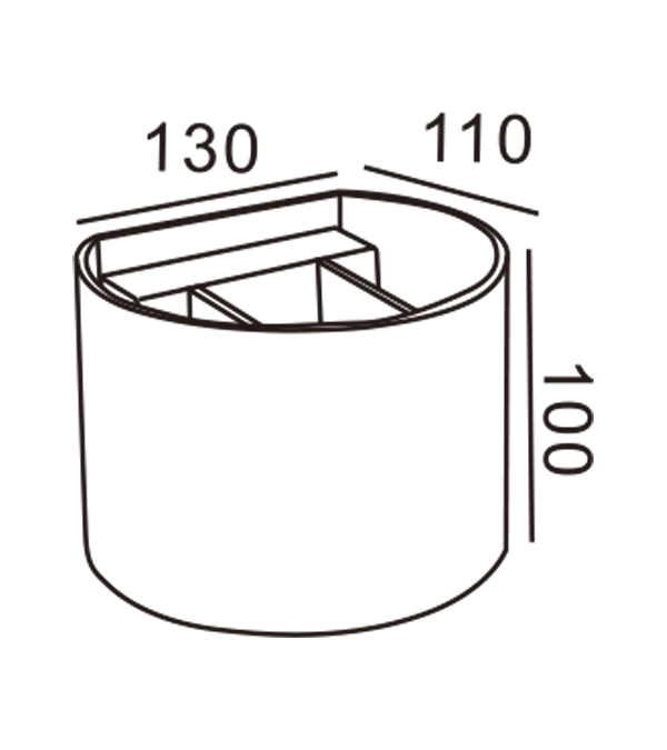 130 Lampada da parete dimmerabile bidirezionale a semicerchio HR60431-G9 130 Lampada da parete dimmerabile bidirezionale a semicerchio HR60431-G9