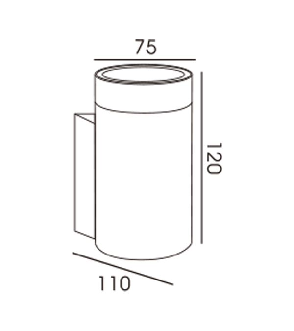 60 Lampada da parete unidirezionale con tubo in alluminio (base speciale AK) HR60253 60 Lampada da parete unidirezionale con tubo in alluminio (base speciale AK) HR60253
