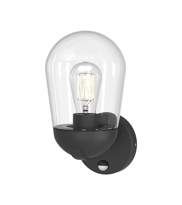 Lampada da parete a induzione con cappa in vetro Rocket Head HR60111S Lampada da parete a induzione con cappa in vetro Rocket Head HR60111S