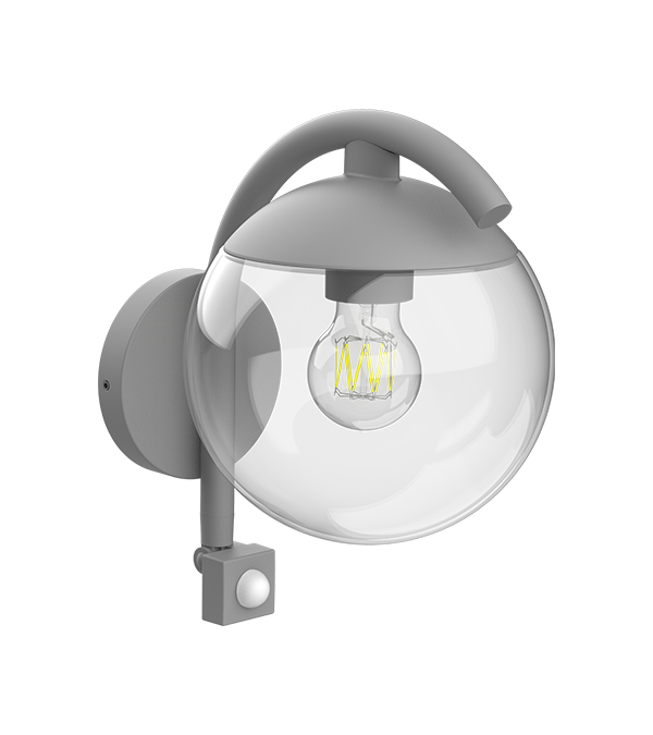 Lampada da parete a induzione in vetro rotondo Parrot Bend HR60671S Lampada da parete a induzione in vetro rotondo Parrot Bend HR60671S