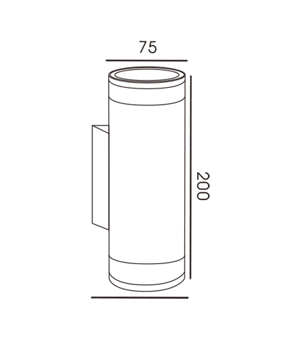 Lampada da parete con copertura PAMM a doppia testa a doppio piano da 75 tubi HR60278 Lampada da parete con copertura PAMM a doppia testa a doppio piano da 75 tubi HR60278