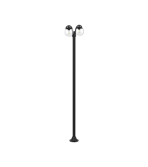 Lampada da giardino rotonda in vetro a doppia testa HR60693 Lampada da giardino rotonda in vetro a doppia testa HR60693