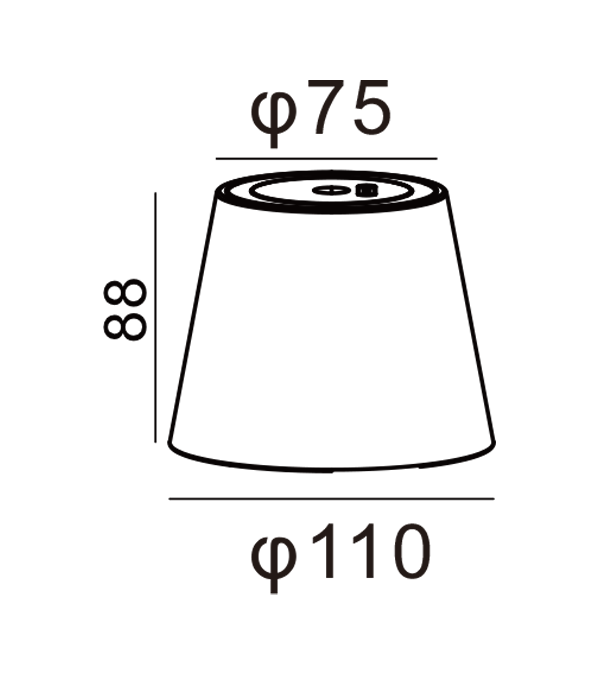 Lampada ricaricabile con paralume HR95041 Lampada ricaricabile con paralume HR95041