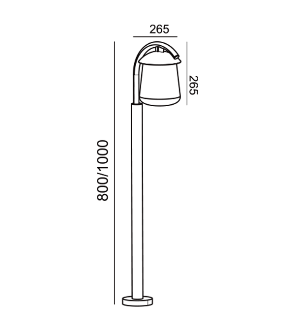 Lampada da giardino in vetro Parrot Flat Top HR60701-800 Lampada da giardino in vetro Parrot Flat Top HR60701-800