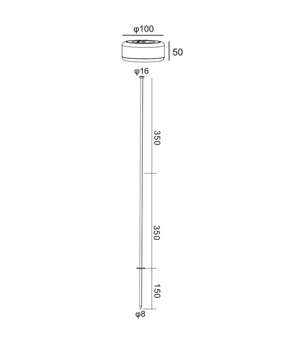 400 Luce ricaricabile alta corpo nero HR95004-400 400 Luce ricaricabile alta corpo nero HR95004-400