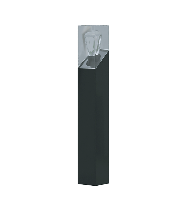 Lampada da giardino per PC quadrata grigio fumo E27 HR60133-600 Lampada da giardino per PC quadrata grigio fumo E27 HR60133-600