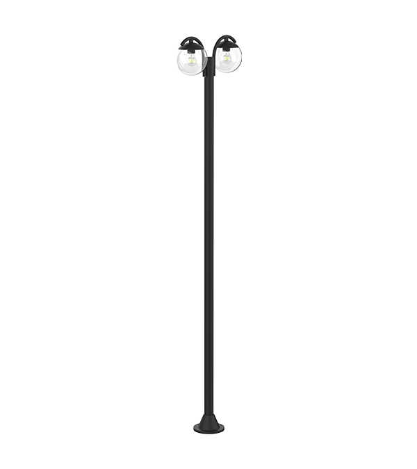 Lampada da giardino rotonda in vetro a doppia testa HR60693 Lampada da giardino rotonda in vetro a doppia testa HR60693